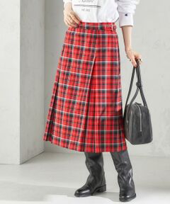 SHIPS / シップス ロング・マキシ丈スカート | チェック ボックス プリーツ スカート