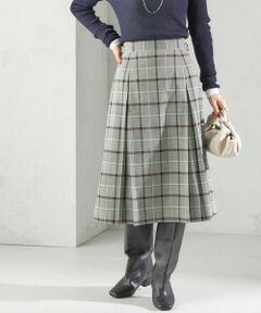 SHIPS / シップス ロング・マキシ丈スカート | チェック ボックス プリーツ スカート