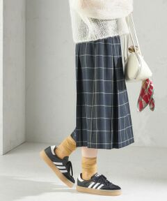 SHIPS / シップス ロング・マキシ丈スカート | チェック ボックス プリーツ スカート