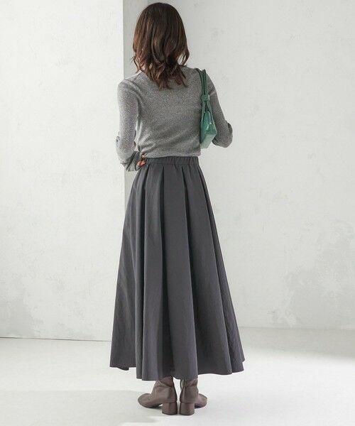 SHIPS / シップス ロング・マキシ丈スカート | 〈手洗い可能〉タフタ タック フレア スカート | 詳細3