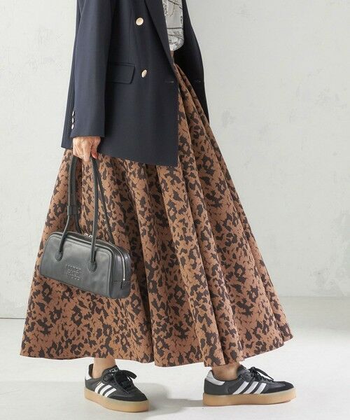 SHIPS for women/シップスウィメン 〈手洗い可能〉タフタ タック フレア スカート ブラウン系 ONE SIZE SHIPS for women/シップスウィメン 〈手洗い可能〉タフタ タック フレア スカート ブラウン系 ONE SIZE
