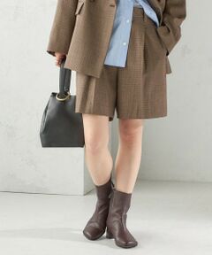 SHIPS / シップス ショート・ハーフ・半端丈パンツ | 〈手洗い可能〉ウォッシャブル ウール チェック ハーフ パンツ