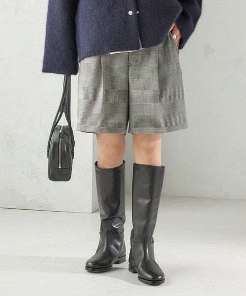 SHIPS / シップス ショート・ハーフ・半端丈パンツ | 〈手洗い可能〉ウォッシャブル ウール チェック ハーフ パンツ | 詳細6