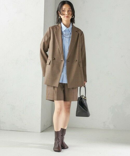 SHIPS / シップス ショート・ハーフ・半端丈パンツ | 〈手洗い可能〉ウォッシャブル ウール チェック ハーフ パンツ | 詳細18