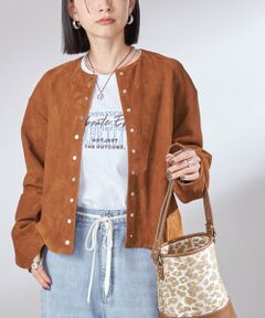 SHIPS / シップス ブルゾン | ゴート スエード ノーカラー ブルゾン