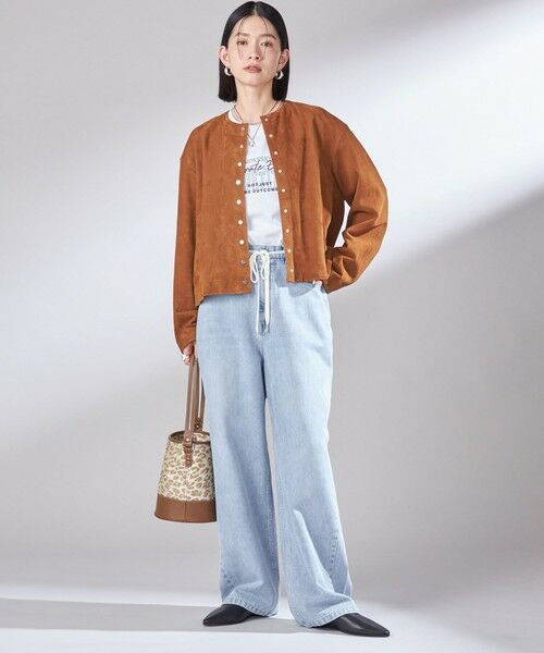 SHIPS / シップス ブルゾン | ゴート スエード ノーカラー ブルゾン | 詳細1