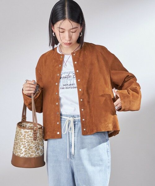 SHIPS / シップス ブルゾン | ゴート スエード ノーカラー ブルゾン | 詳細13