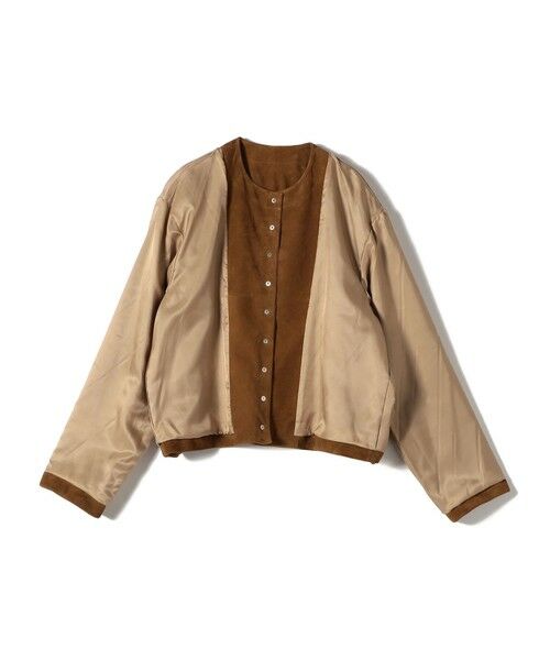 SHIPS / シップス ブルゾン | ゴート スエード ノーカラー ブルゾン | 詳細28