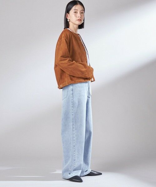 SHIPS / シップス ブルゾン | ゴート スエード ノーカラー ブルゾン | 詳細5