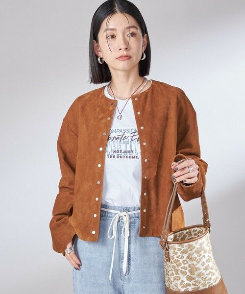 SHIPS / シップス ブルゾン | ゴート スエード ノーカラー ブルゾン | 詳細7