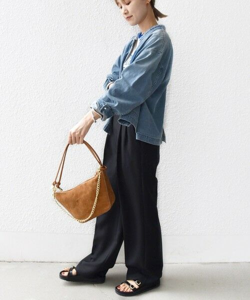 WEB限定】〈洗濯機可能〉ノーカラー デニム カバー オール （G