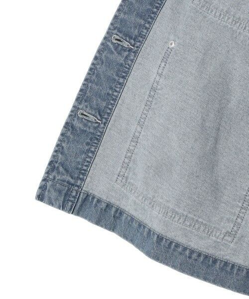 SHIPS / シップス Gジャン・デニムジャケット | 【WEB限定】〈洗濯機可能〉ノーカラー デニム カバー オール | 詳細15