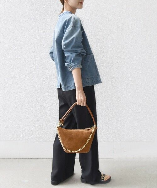 SHIPS / シップス Gジャン・デニムジャケット | 【WEB限定】〈洗濯機可能〉ノーカラー デニム カバー オール | 詳細4