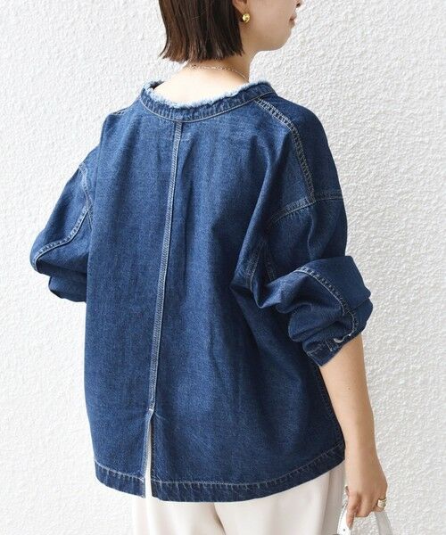 WEB限定】〈洗濯機可能〉ノーカラー デニム カバー オール （G