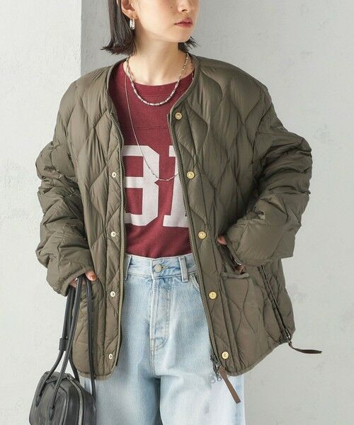 SHIPS for women/シップスウィメン 《予約》【SHIPS別注】TAION:〈手洗い可能〉リブ マルチ WAY ダウン ジャケット オリーブ SMALL SHIPS for women/シップスウィメン 《予約》【SHIPS別注】TAION:〈手洗い可能〉リブ マルチ WAY ダウン ジャケット オリーブ SMALL