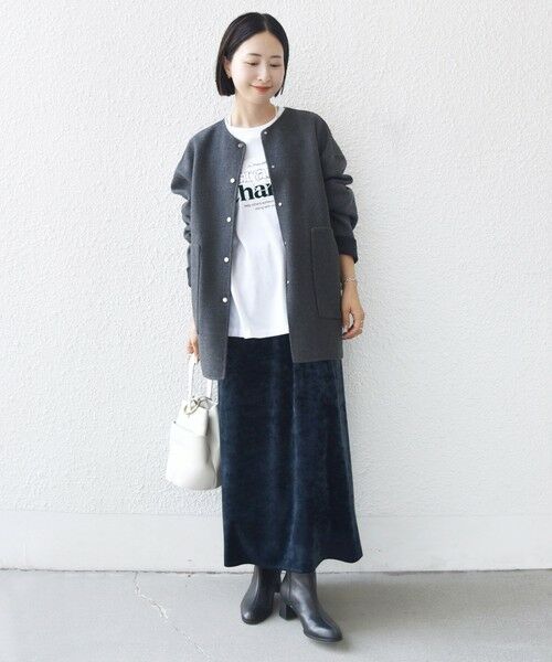 SHIPS / シップス その他アウター | セミ 梳毛 配色 リバーシブル ノーカラー ショート コート | 詳細23