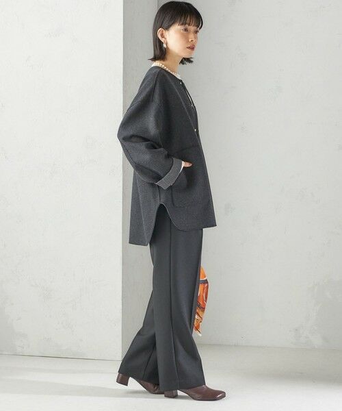 SHIPS / シップス その他アウター | セミ 梳毛 配色 リバーシブル ノーカラー ショート コート | 詳細3