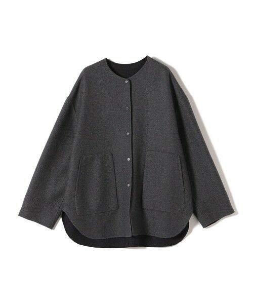 SHIPS / シップス その他アウター | セミ 梳毛 配色 リバーシブル ノーカラー ショート コート | 詳細27