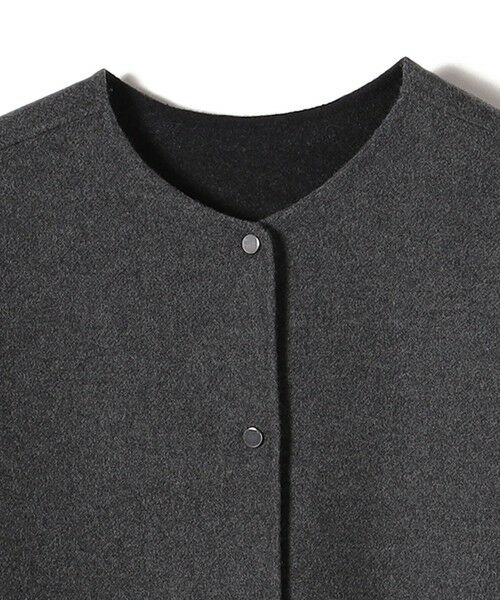 SHIPS / シップス その他アウター | セミ 梳毛 配色 リバーシブル ノーカラー ショート コート | 詳細29