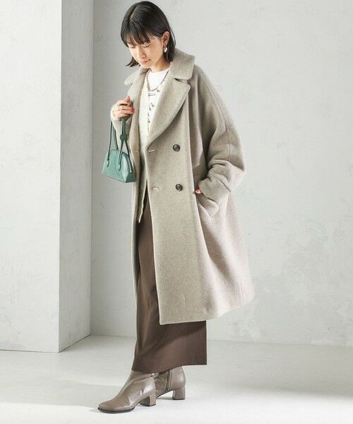 TICCA ベージュ ダブルブレストコート TICCA:テント コート （その他アウター）｜SHIPS for women