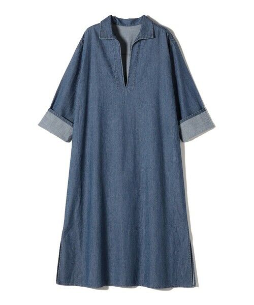 SHIPS / シップス ロング・マキシ丈ワンピース | 【WEB限定】〈洗濯機可能〉スキッパー デニム ワンピース | 詳細8