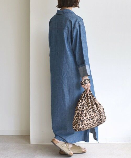 SHIPS / シップス ロング・マキシ丈ワンピース | 【WEB限定】〈洗濯機可能〉スキッパー デニム ワンピース | 詳細3