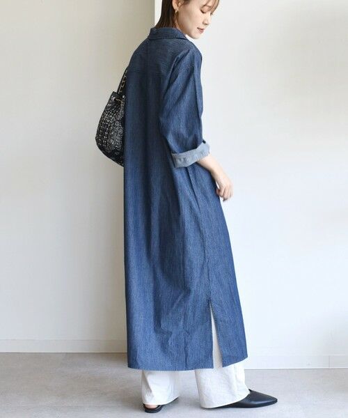 SHIPS / シップス ロング・マキシ丈ワンピース | 【WEB限定】〈洗濯機可能〉スキッパー デニム ワンピース | 詳細19