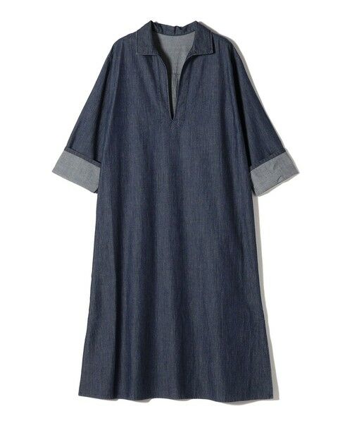 SHIPS / シップス ロング・マキシ丈ワンピース | 【WEB限定】〈洗濯機可能〉スキッパー デニム ワンピース | 詳細22