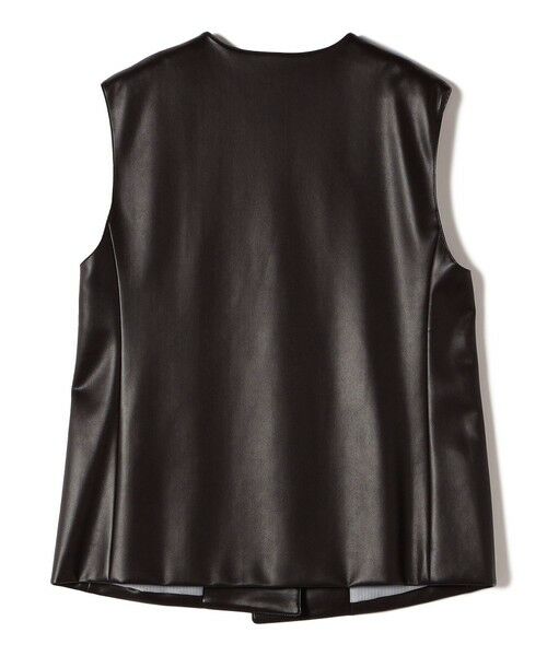 SHIPS / シップス ベスト | SHIPS Primary Navy Label:〈手洗い可能〉合皮 ジレ | 詳細1