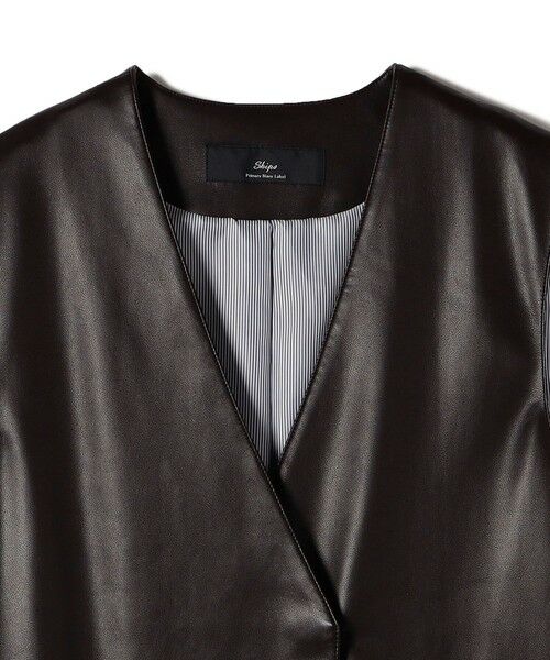 SHIPS / シップス ベスト | SHIPS Primary Navy Label:〈手洗い可能〉合皮 ジレ | 詳細4
