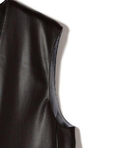 SHIPS / シップス ベスト | SHIPS Primary Navy Label:〈手洗い可能〉合皮 ジレ | 詳細5