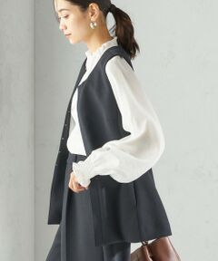 SHIPS / シップス ベスト | 〈洗濯機可能 / セレモニー対応可〉ポリエステル レーヨン ダンボール ジレ