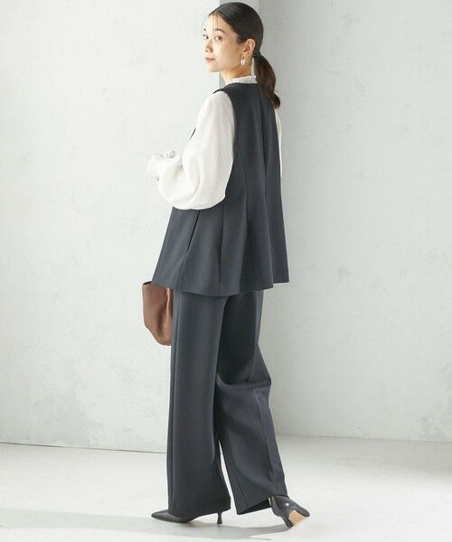 SHIPS / シップス ベスト | 〈洗濯機可能 / セレモニー対応可〉ポリエステル レーヨン ダンボール ジレ | 詳細2