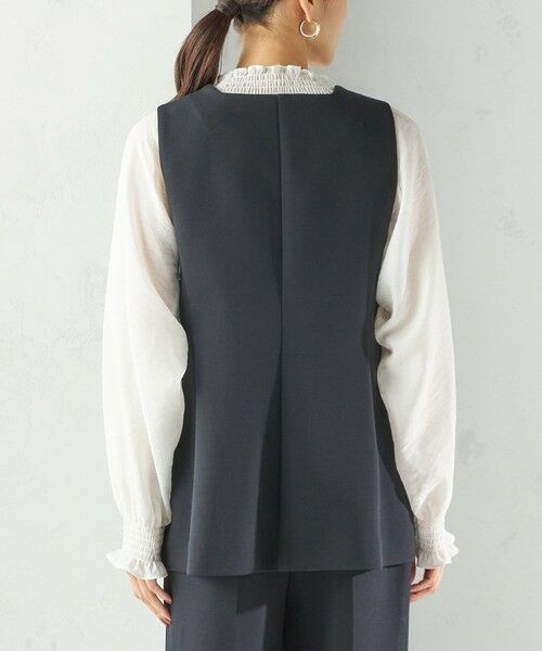 SHIPS / シップス ベスト | 〈洗濯機可能 / セレモニー対応可〉ポリエステル レーヨン ダンボール ジレ | 詳細17