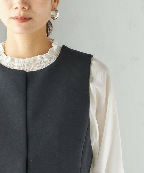 SHIPS / シップス ベスト | 〈洗濯機可能 / セレモニー対応可〉ポリエステル レーヨン ダンボール ジレ | 詳細18