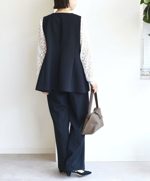 SHIPS / シップス ベスト | 〈洗濯機可能 / セレモニー対応可〉ポリエステル レーヨン ダンボール ジレ | 詳細8