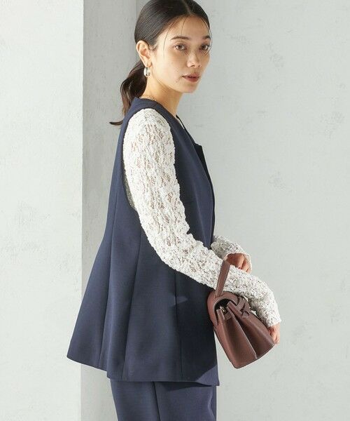 SHIPS / シップス ベスト | 〈洗濯機可能 / セレモニー対応可〉ポリエステル レーヨン ダンボール ジレ | 詳細24