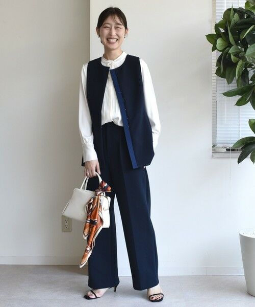 SHIPS / シップス ベスト | 〈洗濯機可能 / セレモニー対応可〉ポリエステル レーヨン ダンボール ジレ | 詳細25