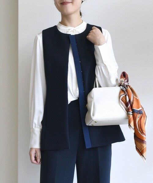 SHIPS / シップス ベスト | 〈洗濯機可能 / セレモニー対応可〉ポリエステル レーヨン ダンボール ジレ | 詳細28