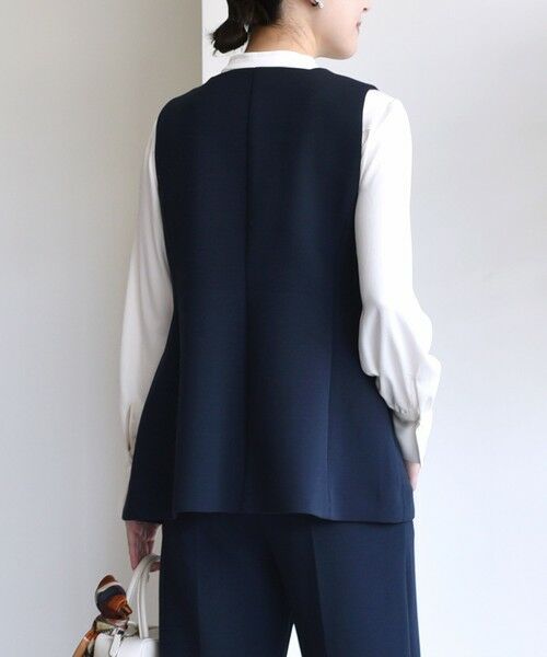 SHIPS / シップス ベスト | 〈洗濯機可能 / セレモニー対応可〉ポリエステル レーヨン ダンボール ジレ | 詳細30