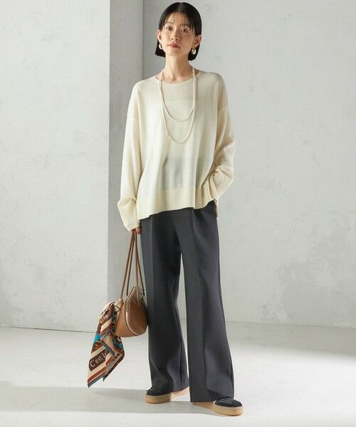 SHIPS / シップス ニット・セーター | 〈手洗い可能〉14G ウォッシャブル クルーネック ニット プルオーバー | 詳細1