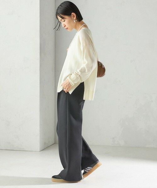 SHIPS / シップス ニット・セーター | 〈手洗い可能〉14G ウォッシャブル クルーネック ニット プルオーバー | 詳細2