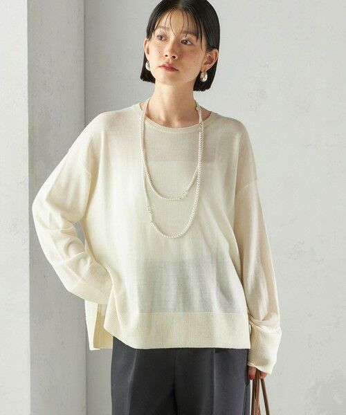 SHIPS / シップス ニット・セーター | 〈手洗い可能〉14G ウォッシャブル クルーネック ニット プルオーバー | 詳細8