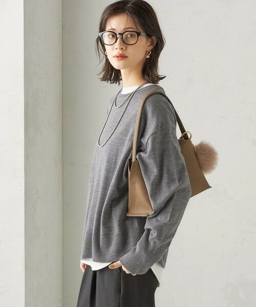 SHIPS / シップス ニット・セーター | 〈手洗い可能〉14G ウォッシャブル クルーネック ニット プルオーバー | 詳細20