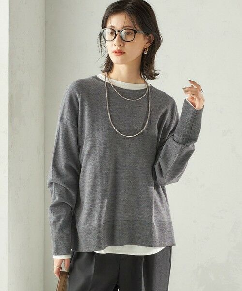 SHIPS / シップス ニット・セーター | 〈手洗い可能〉14G ウォッシャブル クルーネック ニット プルオーバー | 詳細22