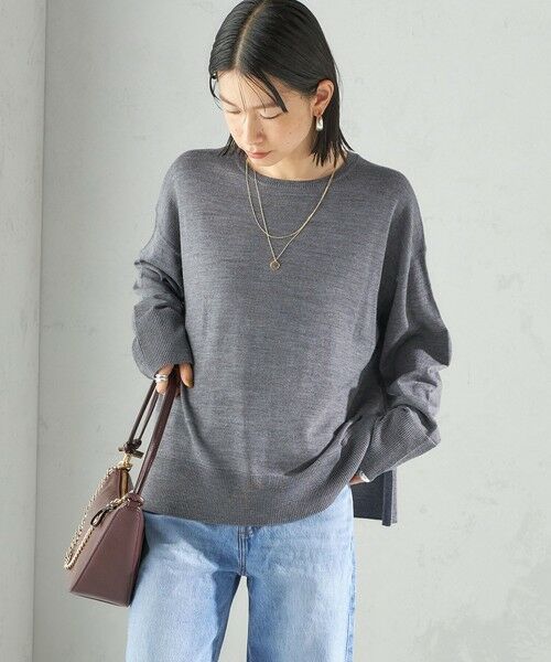 SHIPS / シップス ニット・セーター | 〈手洗い可能〉14G ウォッシャブル クルーネック ニット プルオーバー | 詳細27