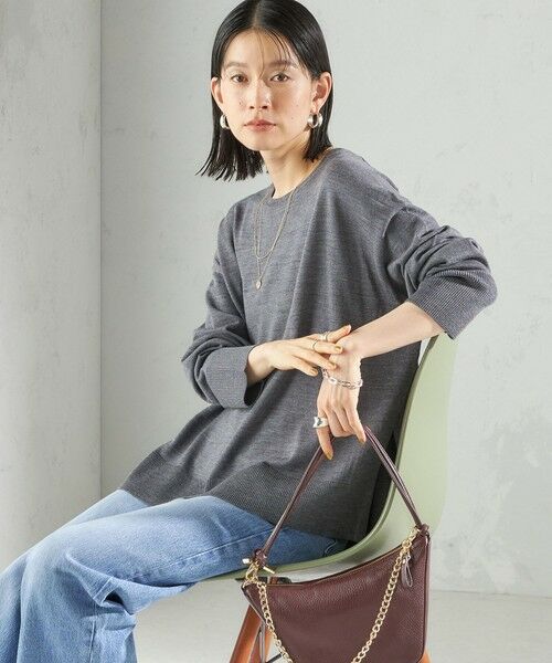 SHIPS / シップス ニット・セーター | 〈手洗い可能〉14G ウォッシャブル クルーネック ニット プルオーバー | 詳細29