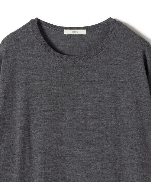 SHIPS / シップス ニット・セーター | 〈手洗い可能〉14G ウォッシャブル クルーネック ニット プルオーバー | 詳細30