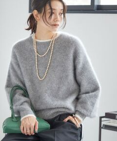 SHIPS / シップス ニット・セーター | 杢 フォックス カシミヤ クルーネック ニット プルオーバー
