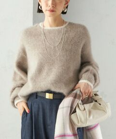 SHIPS / シップス ニット・セーター | 杢 フォックス カシミヤ クルーネック ニット プルオーバー